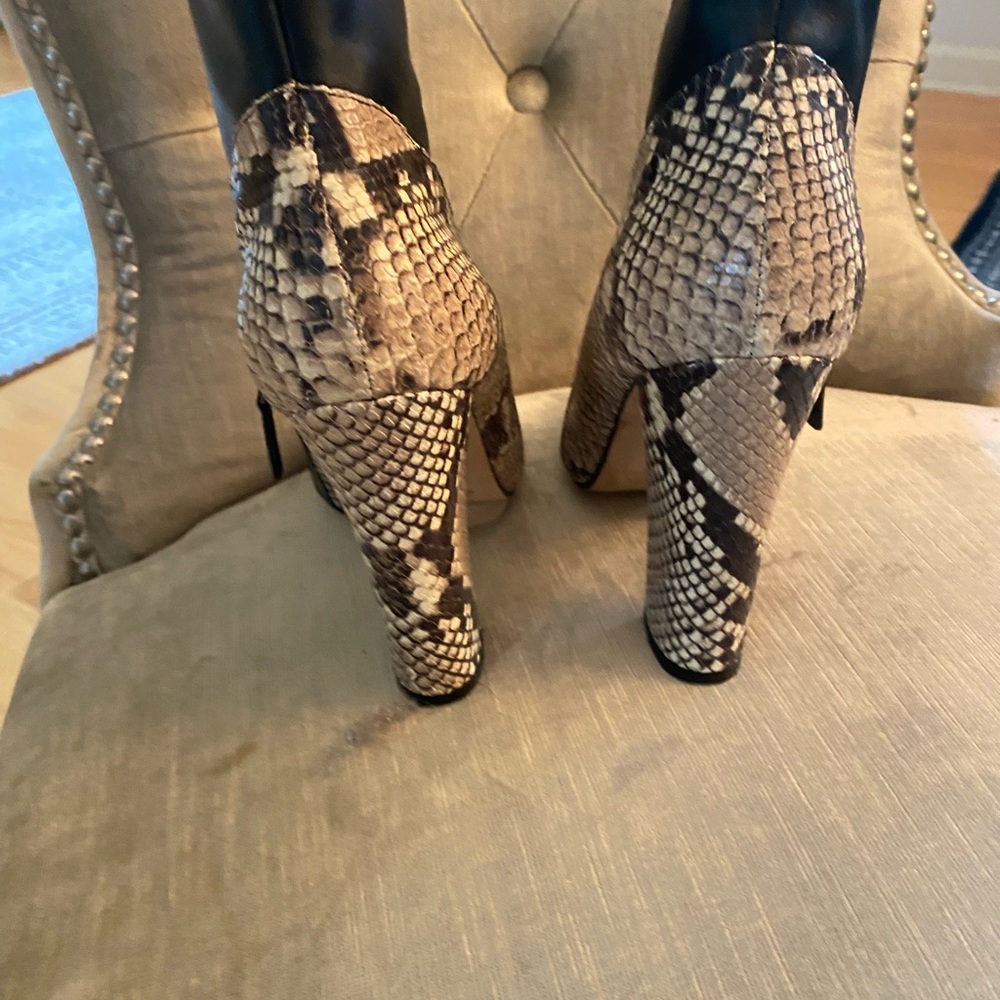 Barneys New York Python Leather Boots - image 3